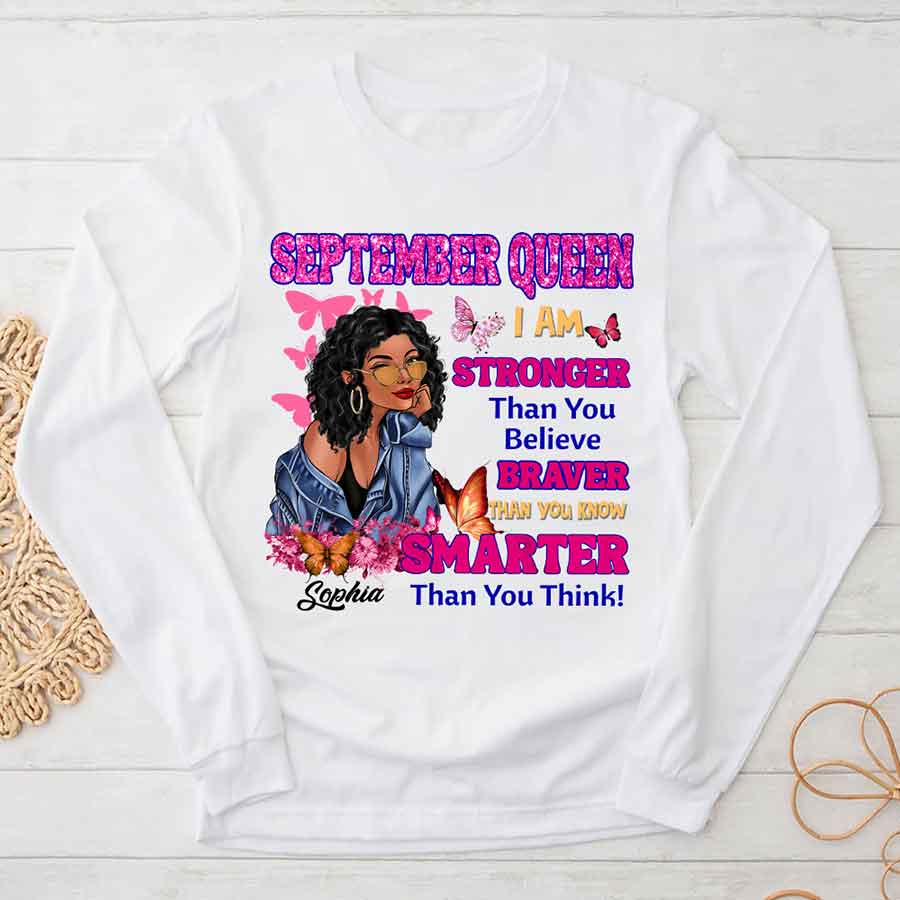 September Birthday Shirt, Custom Birthday Shirt, Queens Born In September, September Birthday Shirts For Woman, September Birthday Gifts, September Is My Birthday Month, Yep The Whole Month-YPT-HCT