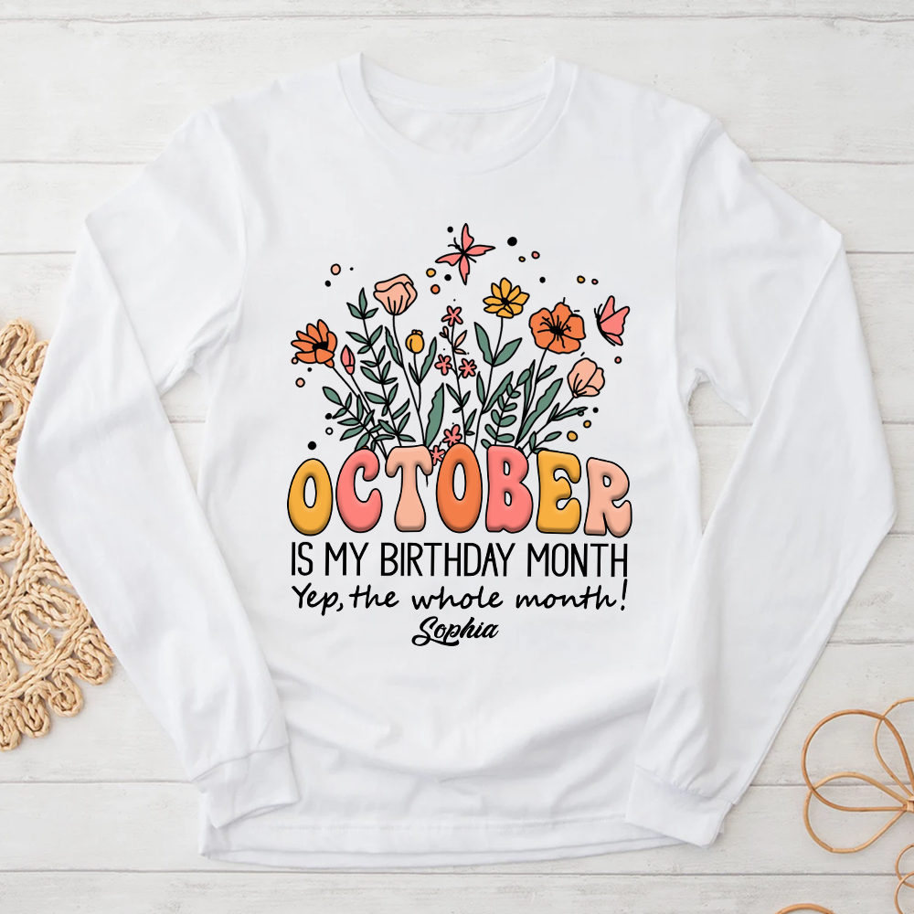 October Birthday Shirt, Custom Birthday Shirt, Queens Are Born In October Birthday Shirts For Woman