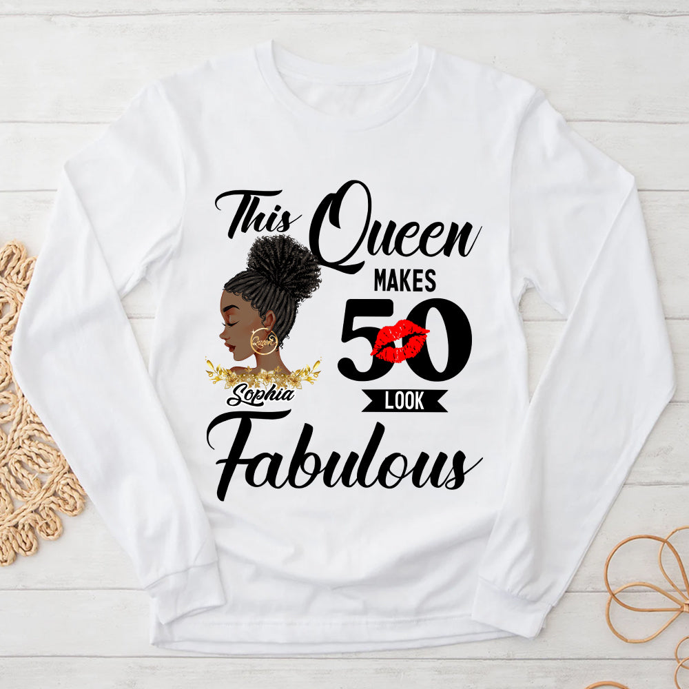 Personalized 50th Birthday Unique T Shirt For Woman, Custom Birthday Shirt, Her Gifts For 50 Years Old , Turning 50 Birthday Cotton Shirt-YPT-HCT