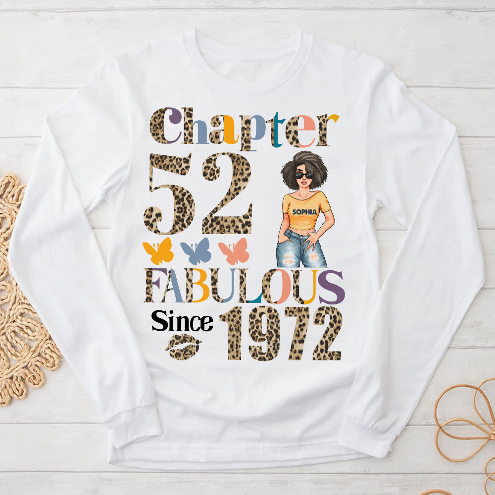 Chapter 52, Fabulous Since 1972 52nd Birthday Unique T Shirt For Woman, Custom Birthday Shirt, Her Gifts For 52 Years Old , Turning 52 Birthday Cotton Shirt - YPT-HCT