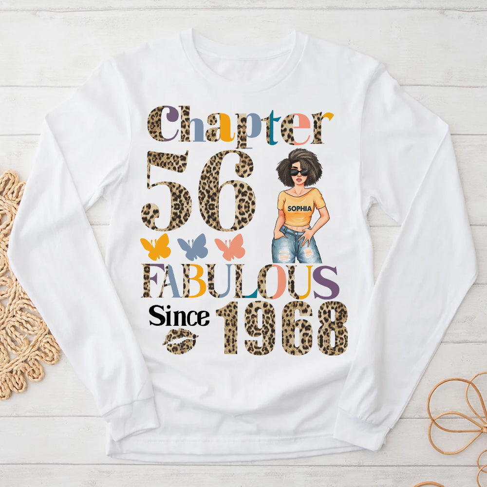 Chapter 56, Fabulous Since 1968 56th Birthday Unique T Shirt For Woman, Custom Birthday Shirt, Her Gifts For 56 Years Old, Turning 56 Birthday Cotton Shirt - YPT-HCT