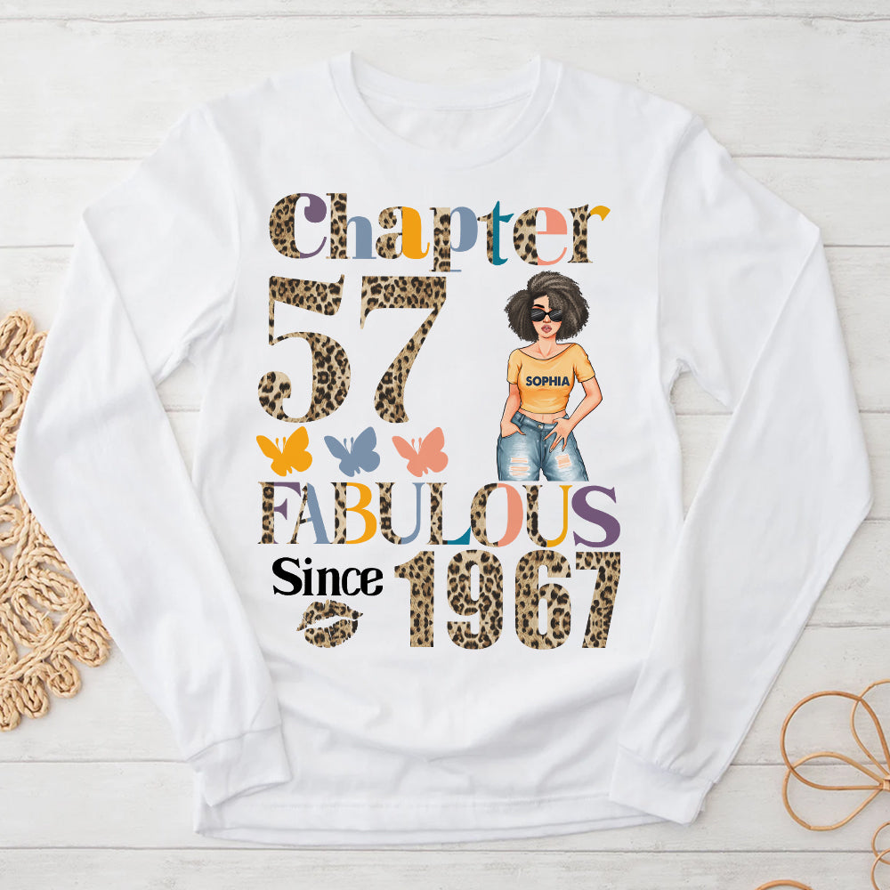 Chapter 57, Fabulous Since 1967 57th Birthday Unique T Shirt For Woman, Custom Birthday Shirt, Her Gifts For 57 Years Old, Turning 57 Birthday Cotton Shirt - YPT-HCT.