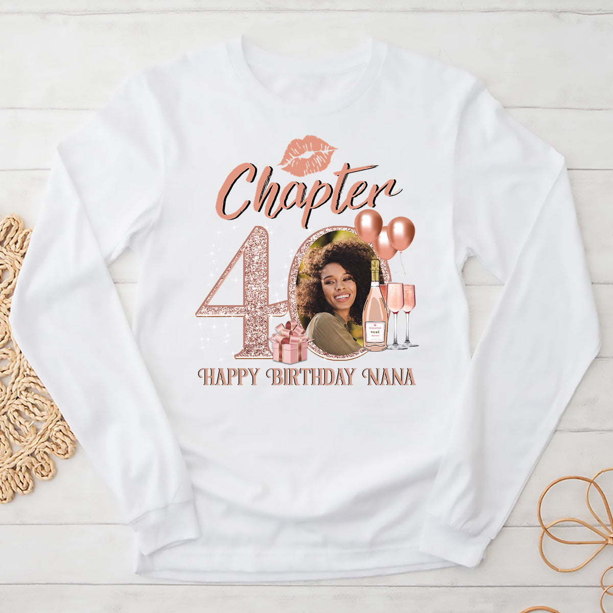 40th Birthday Shirts, Custom Photo Birthday Shirts, Turning 40 Shirt, Gifts For Women Turning 40, 40 And Fabulous Shirt, 40th Birthday Shirts For Her-YPT-ALK