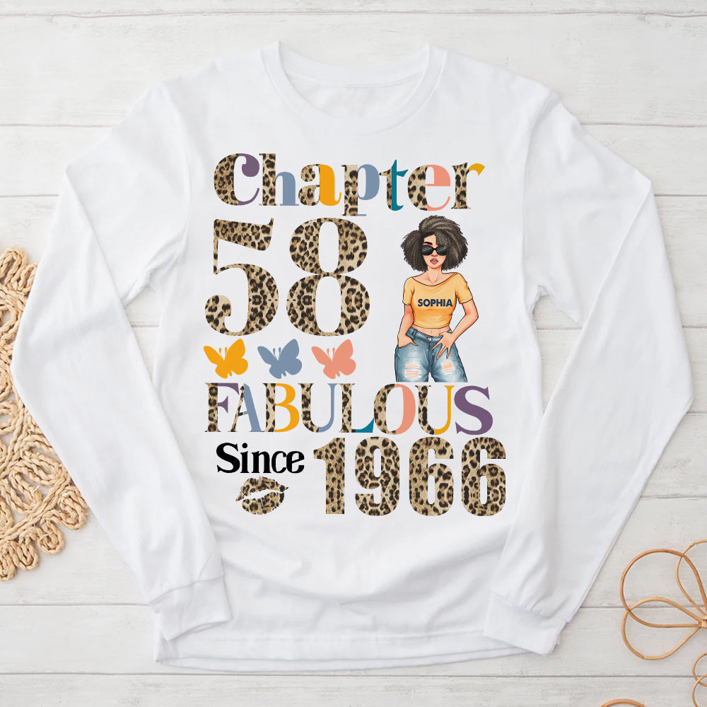 Chapter 58, Fabulous Since 1966 58th Birthday Unique T Shirt For Woman, Custom Birthday Shirt, Her Gifts For 58 Years Old, Turning 58 Birthday Cotton Shirt - YPT-HCT.