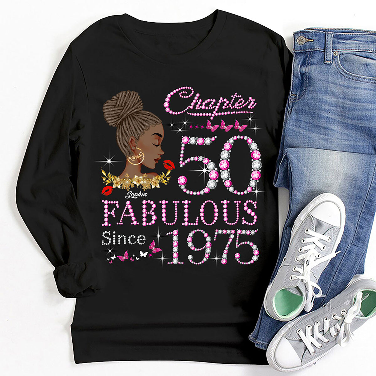 50th Birthday Shirts For Her, Personalised 50th Birthday Gifts, 1975 T Shirt, 50 And Fabulous Shirt, 50th Birthday Shirt Ideas, Gift Ideas 50th Birthday Woman -YPT-HMT