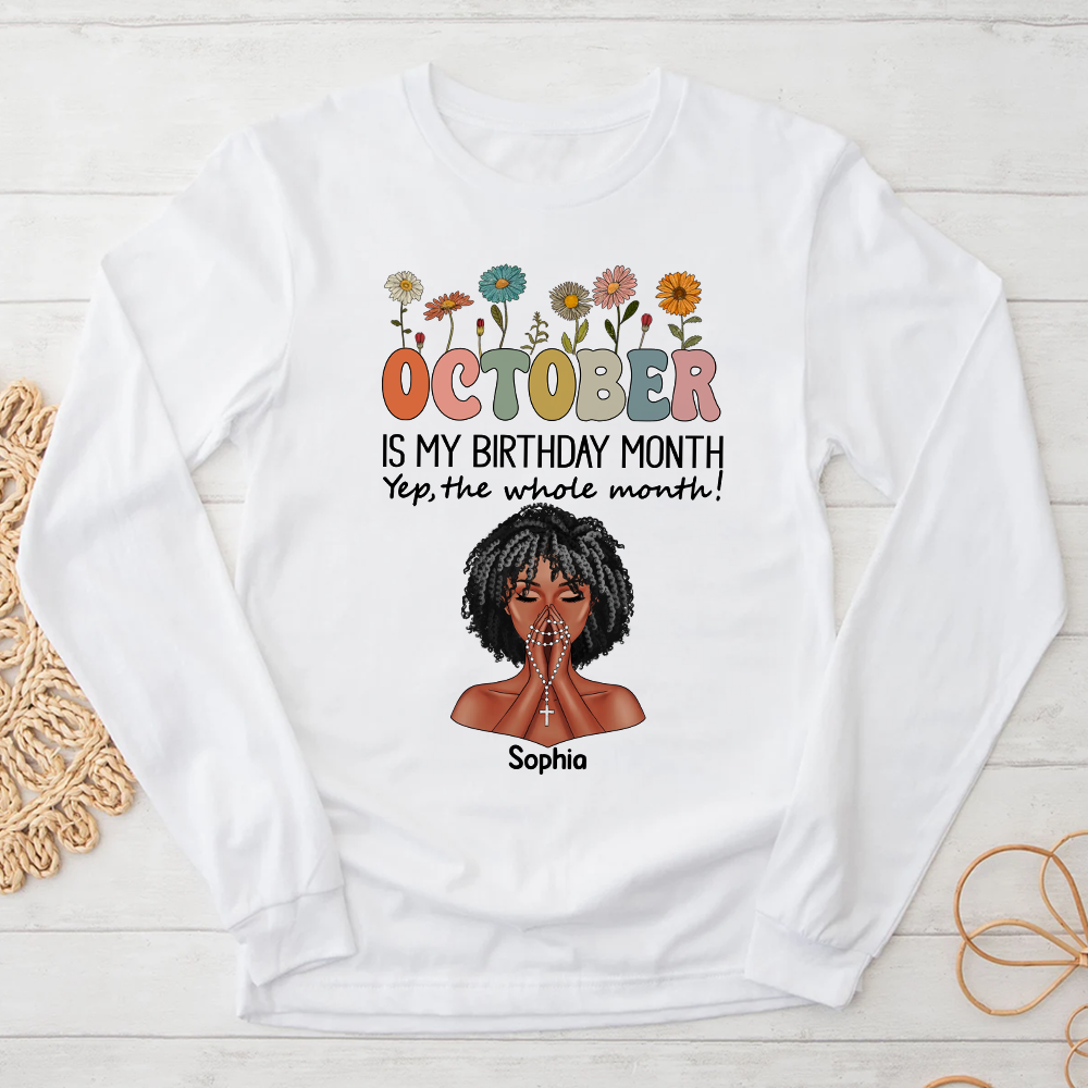 October Birthday Shirt, Custom Birthday Shirt, Queens Are Born In October Birthday Shirts For Woman