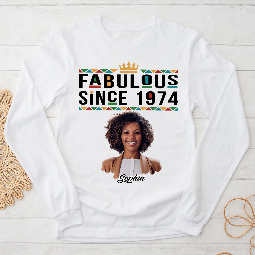 50th Birthday Shirts, Custom Birthday Shirts, Turning 50 Shirt, Gifts For Women Turning 50, 50 And Fabulous Shirt, 1974 Shirt - HCT