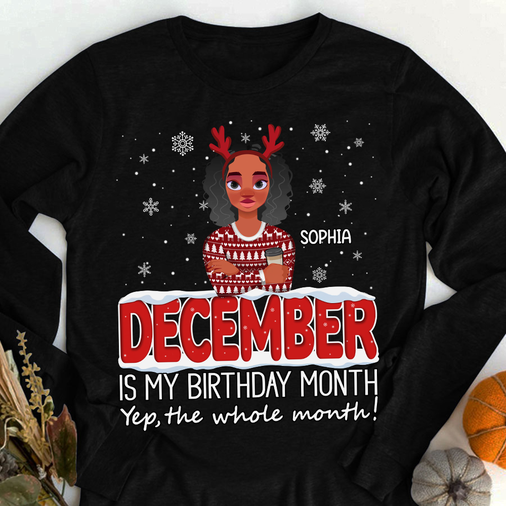December Birthday Shirt, Custom Birthday Shirt, Queen Was Born In December Birthday Shirts For Woman
