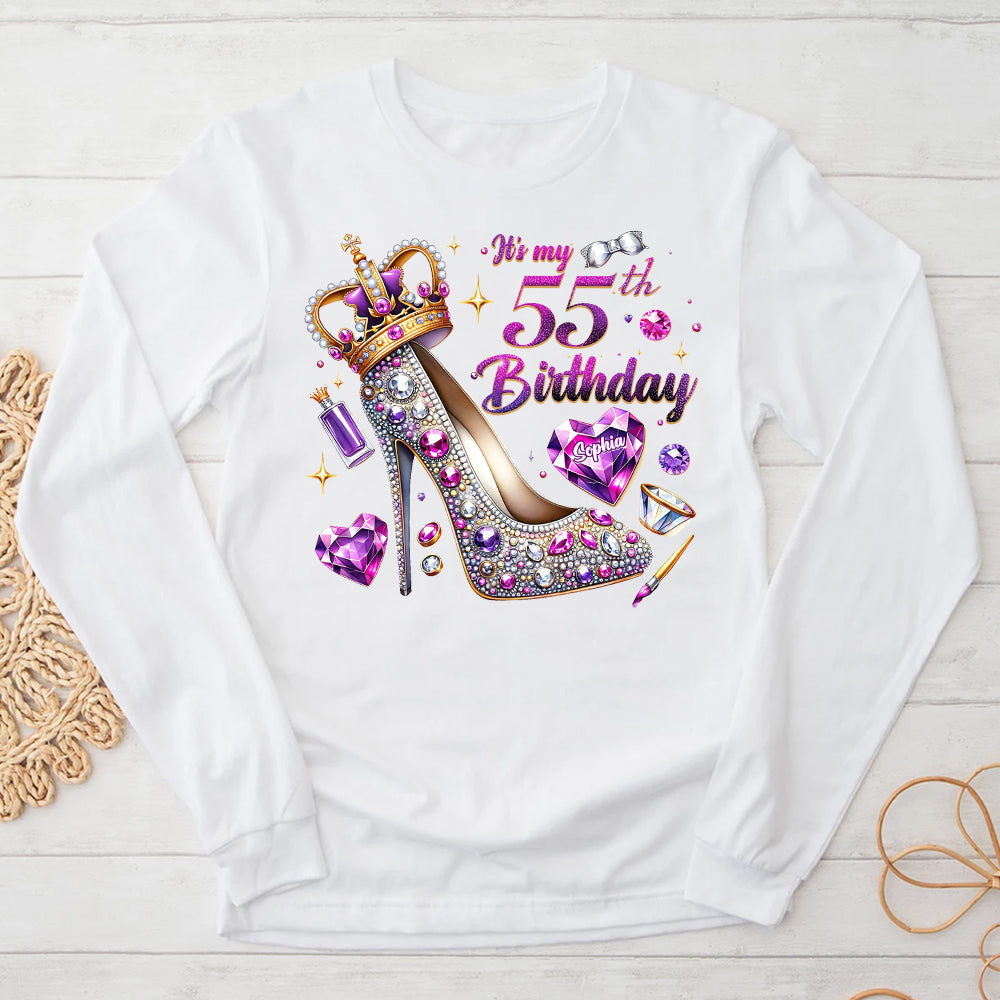 55th Birthday Shirts, Custom Birthday Shirts, Turning 55 Shirt, Gifts For Women Turning 55, 55 And Fabulous Shirt, 55th Birthday Shirts For Her-YPT-ALK