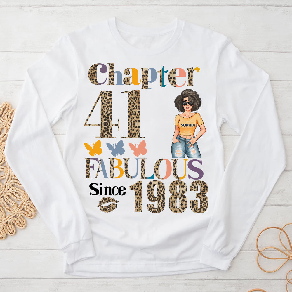 Chapter 41, Fabulous Since 1983 41st Birthday Unique T Shirt For Woman, Custom Birthday Shirt, Her Gifts For 41 Years Old , Turning 41 Birthday Cotton Shirt - YPT-HCT