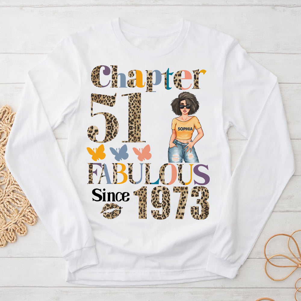 Chapter 51, Fabulous Since 1973 51st Birthday Unique T Shirt For Woman, Custom Birthday Shirt, Her Gifts For 51 Years Old , Turning 51 Birthday Cotton Shirt - YPT-HCT
