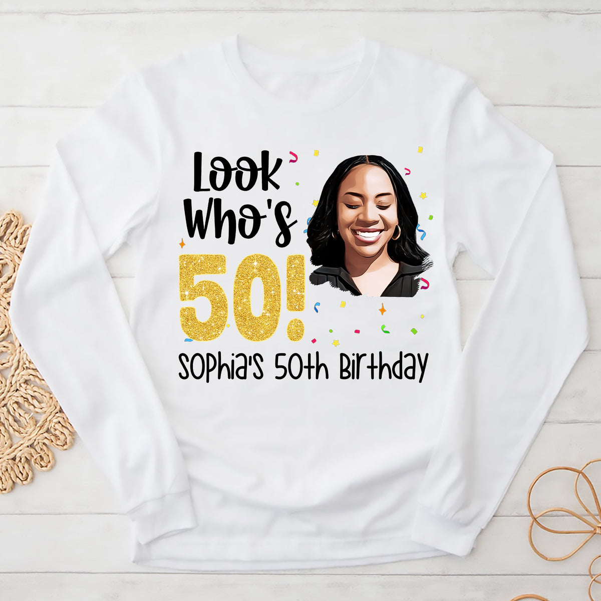 50th Birthday Shirts, Custom Birthday Shirts, Turning 50 Shirt, Gifts For Women Turning 50, 50 And Fabulous Shirt, 50th Birthday Shirts For Her-YPT-ALK
