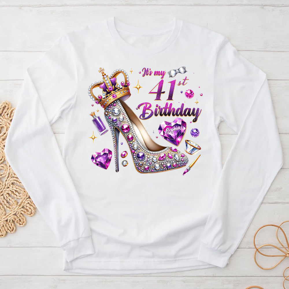 41st Birthday Shirts, Custom Birthday Shirts, Turning 41 Shirt, Gifts For Women Turning 41, 41st Birthday Shirts For Her-YPT-ALK