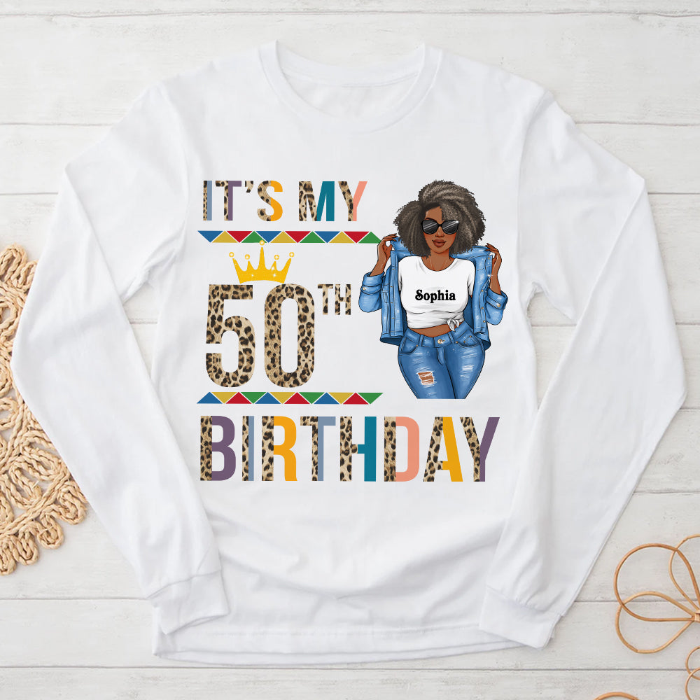50th Birthday Shirts, Custom Birthday Shirts, Turning 50 Shirt, Gifts For Women Turning 50, 50 And Fabulous Shirt, 50th Birthday Shirts For Her-YPT-HCT