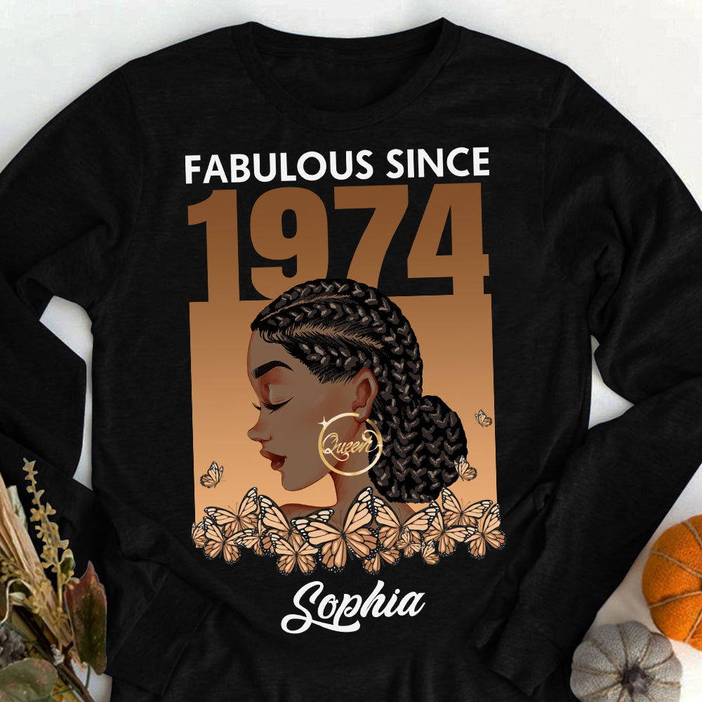 Chapter 50, Fabulous Since 1974 50th Birthday Unique T Shirt For Woman, Her Gifts For 50 Years Old , Turning 50 Birthday Cotton Shirt-ALK
