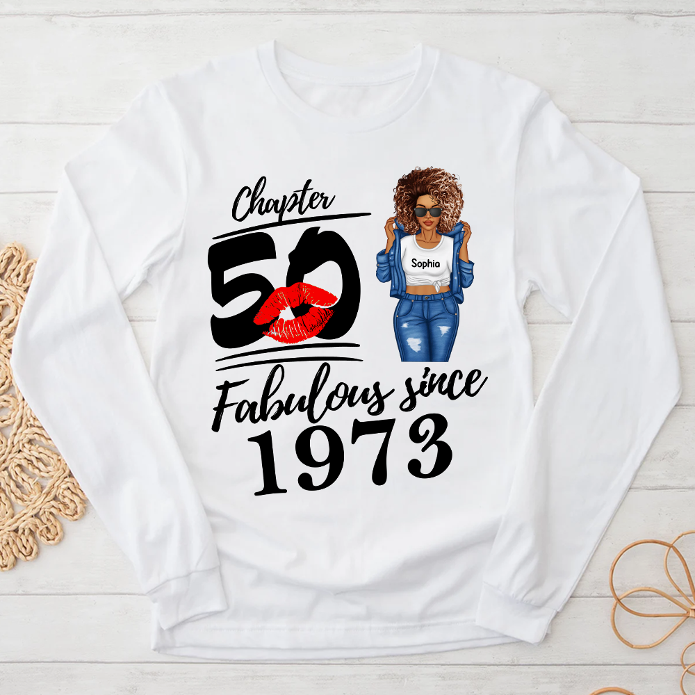 50th Birthday Shirts, Custom Birthday Shirts, Turning 50 Shirt, Gifts For Women Turning 50, 50 And Fabulous Shirt, 1973 Shirt