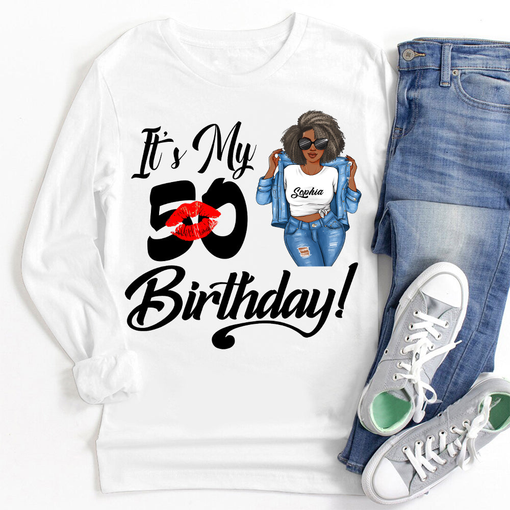 50th Birthday Unique T Shirt For Woman, Custom Birthday Shirt, Her Gifts For 50 Years Old, Custom Picture Tee, Personalized Birthday Shirt-YPT-HMT