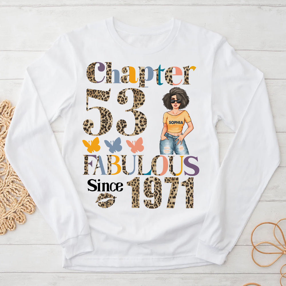 Chapter 53, Fabulous Since 1971 53rd Birthday Unique T Shirt For Woman, Custom Birthday Shirt, Her Gifts For 53 Years Old , Turning 53 Birthday Cotton Shirt - YPT-HCT