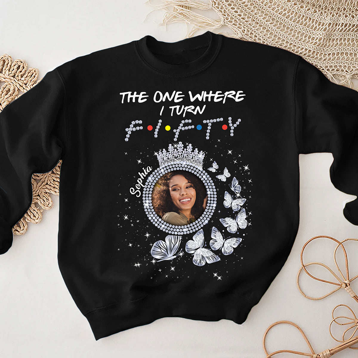 Custom Face Photo 50&#39;s Birthday Shirt, 50th Birthday Unique T Shirt For Woman, Custom Birthday Shirt, Her Gifts For 50 Years Old, Custom Picture Tee, Personalized Birthday Shirt-YPT-HMT