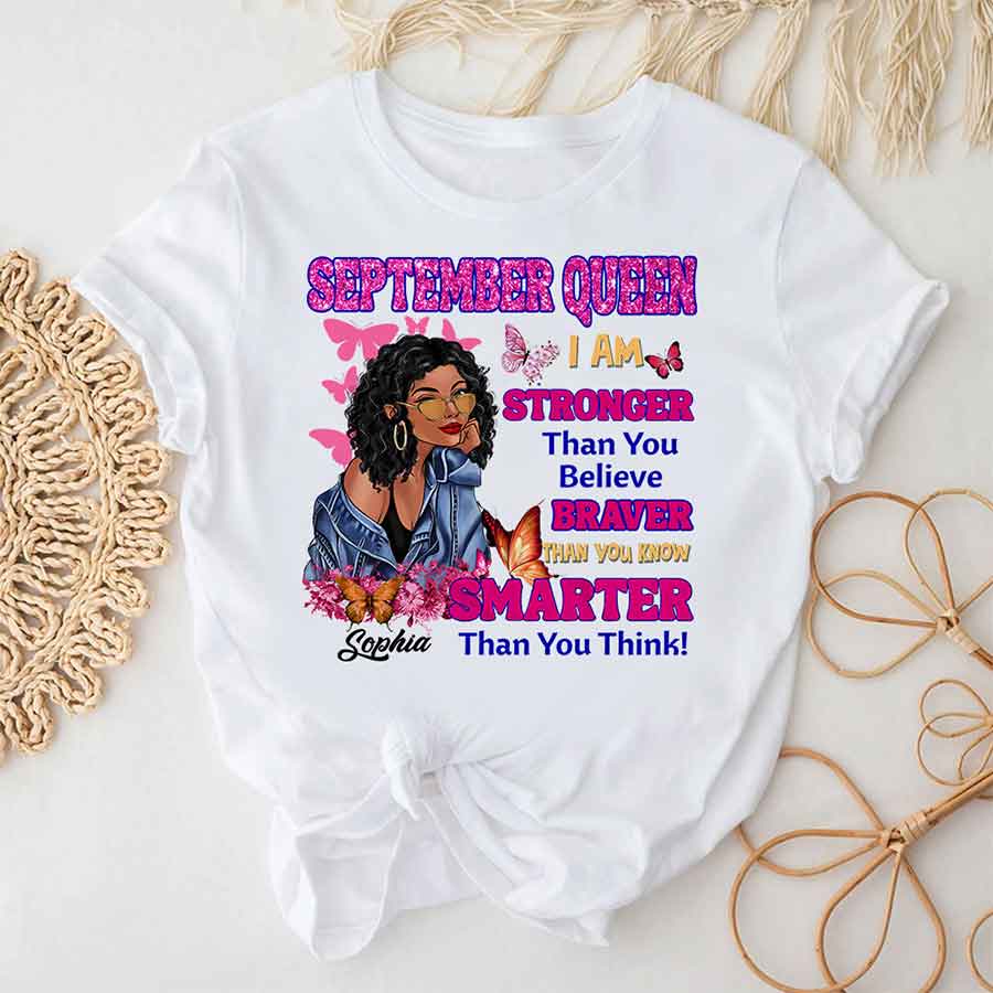 September Birthday Shirt, Custom Birthday Shirt, Queens Born In September, September Birthday Shirts For Woman, September Birthday Gifts, September Is My Birthday Month, Yep The Whole Month-YPT-HCT