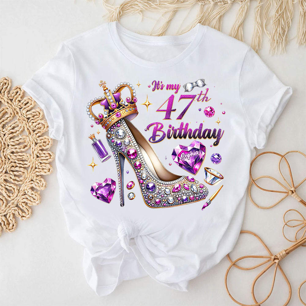 47th Birthday Shirts, Custom Birthday Shirts, Turning 47 Shirt, Gifts For Women Turning 47, 47th Birthday Shirts For Her-YPT-ALK