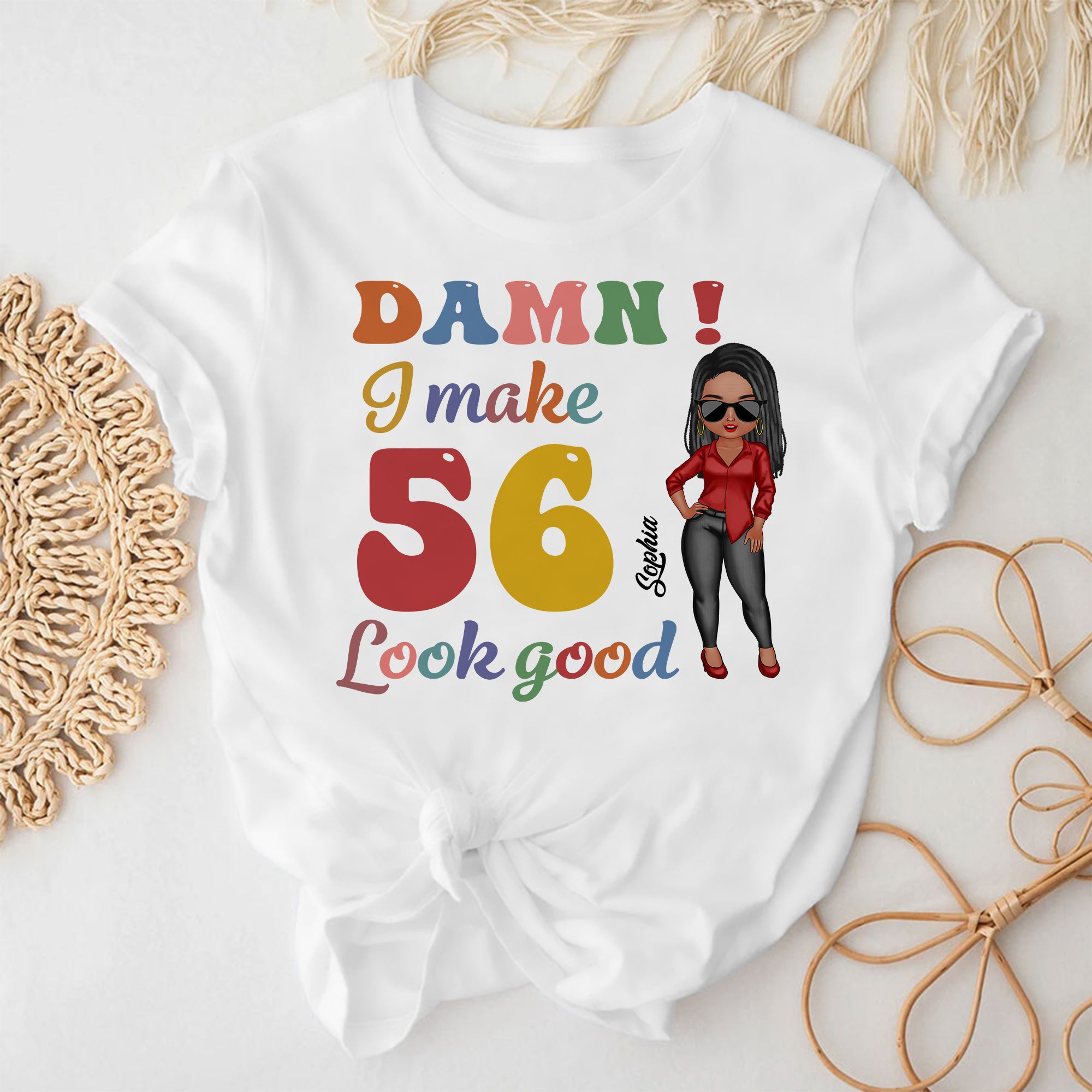 56th Birthday Shirts, Custom Birthday Shirts, Turning 56 Shirt, Gifts For Women Turning 56, 56 And Fabulous Shirt, 1968 Shirt - ALK