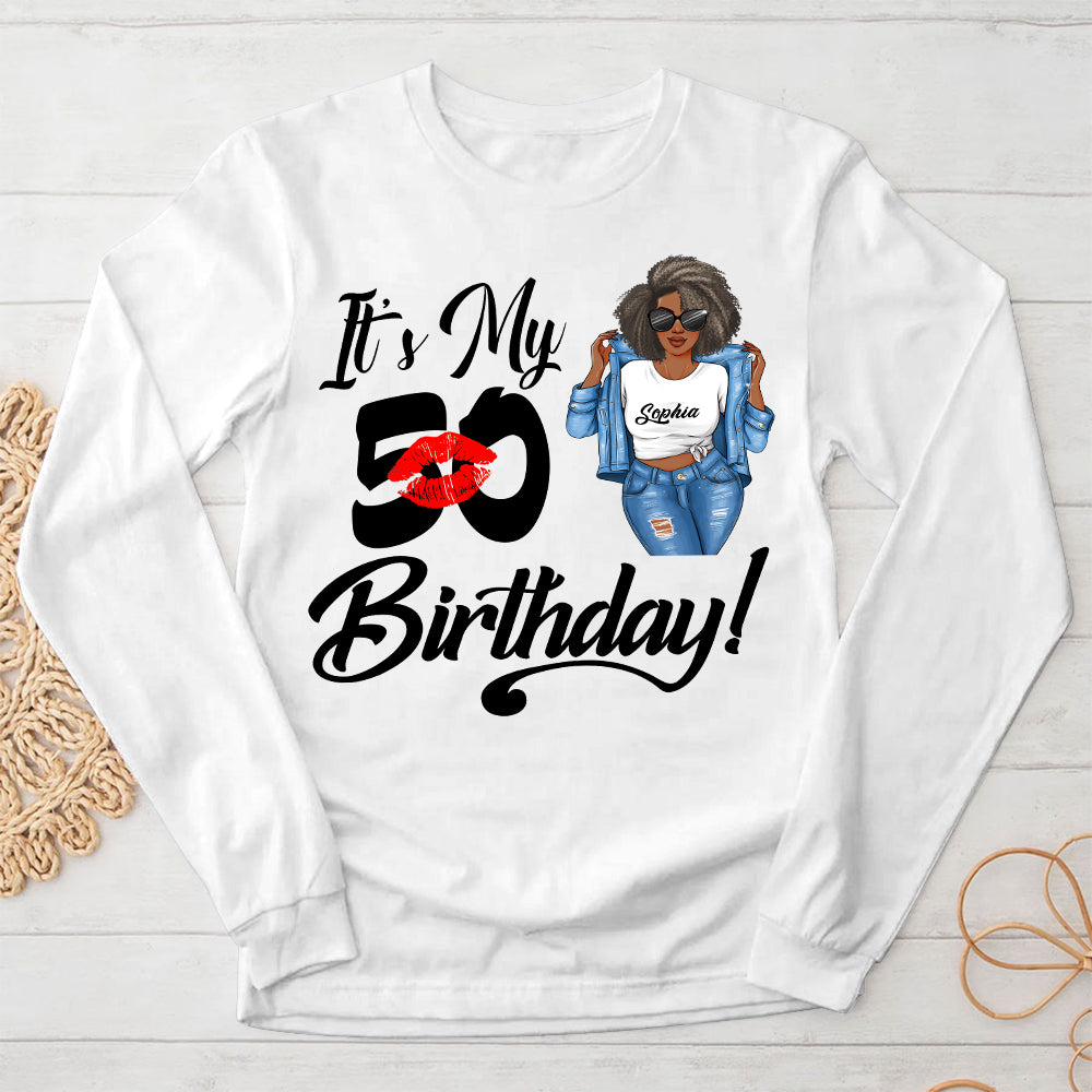 50th Birthday Unique T Shirt For Woman, Custom Birthday Shirt, Her Gifts For 50 Years Old, Custom Picture Tee, Personalized Birthday Shirt-YPT-HMT
