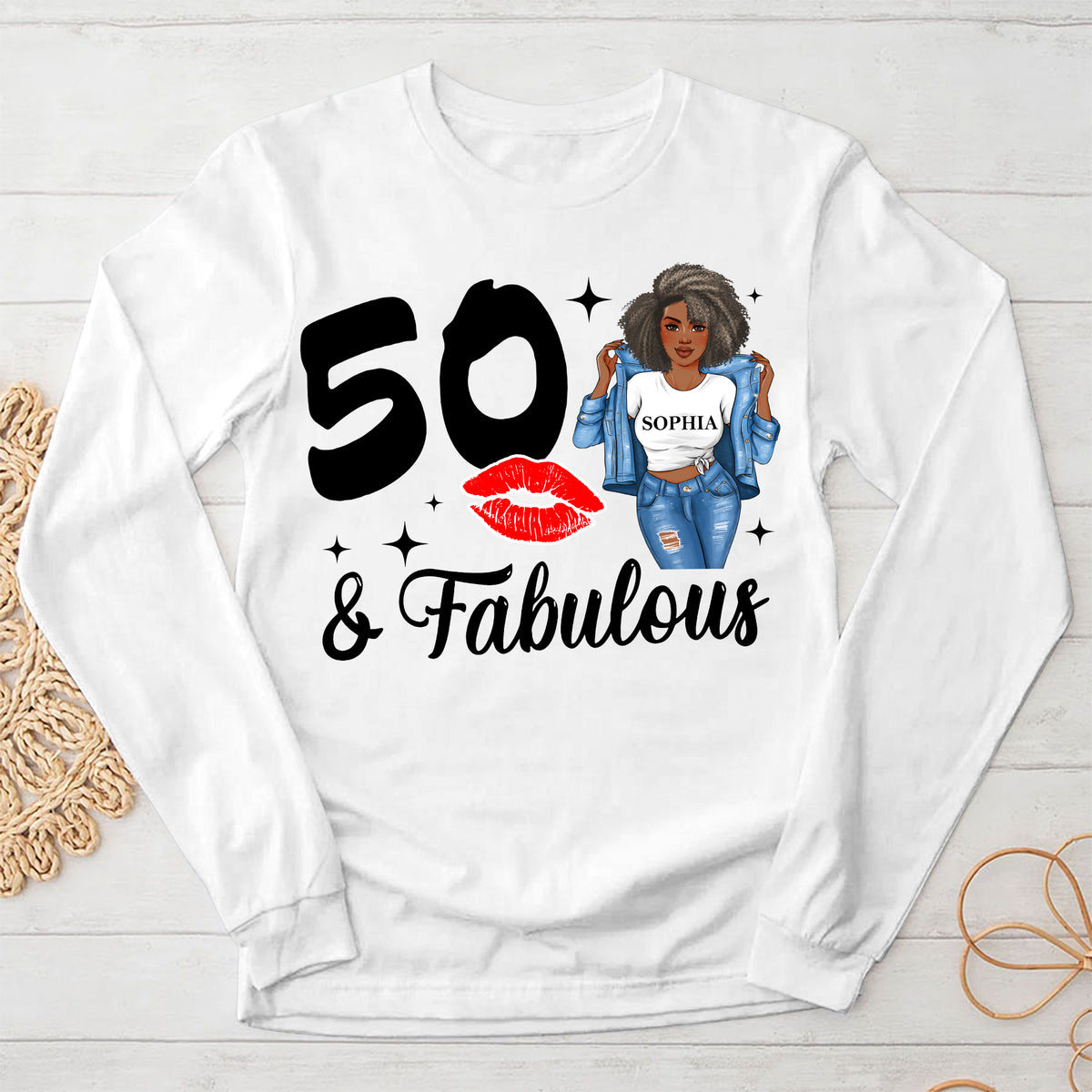 50th Birthday Shirts, Custom Birthday Shirts, Turning 50 Shirt, Gifts For Women Turning 50, 50 And Fabulous Shirt, 50th Birthday Shirts For Her-YPT-TLT