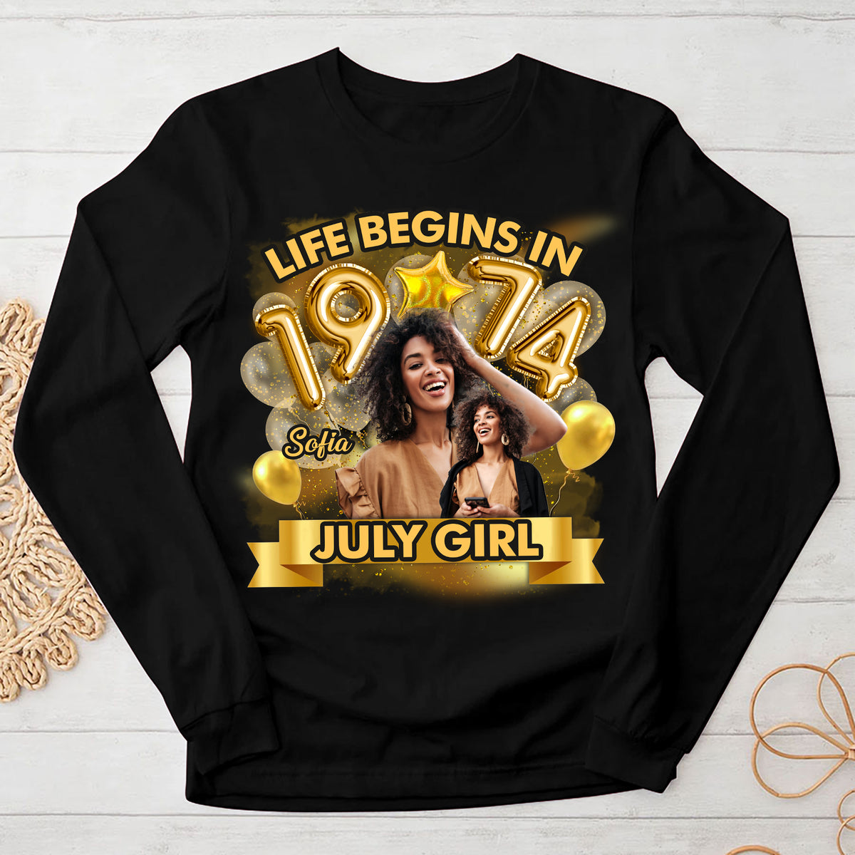 50th Birthday Shirts For Her, Personalised 50th Birthday Gifts, 1974 T Shirt, 50 And Fabulous Shirt, 50th Birthday Shirt Ideas, Gift Ideas 50th Birthday Woman -YPT-HMT