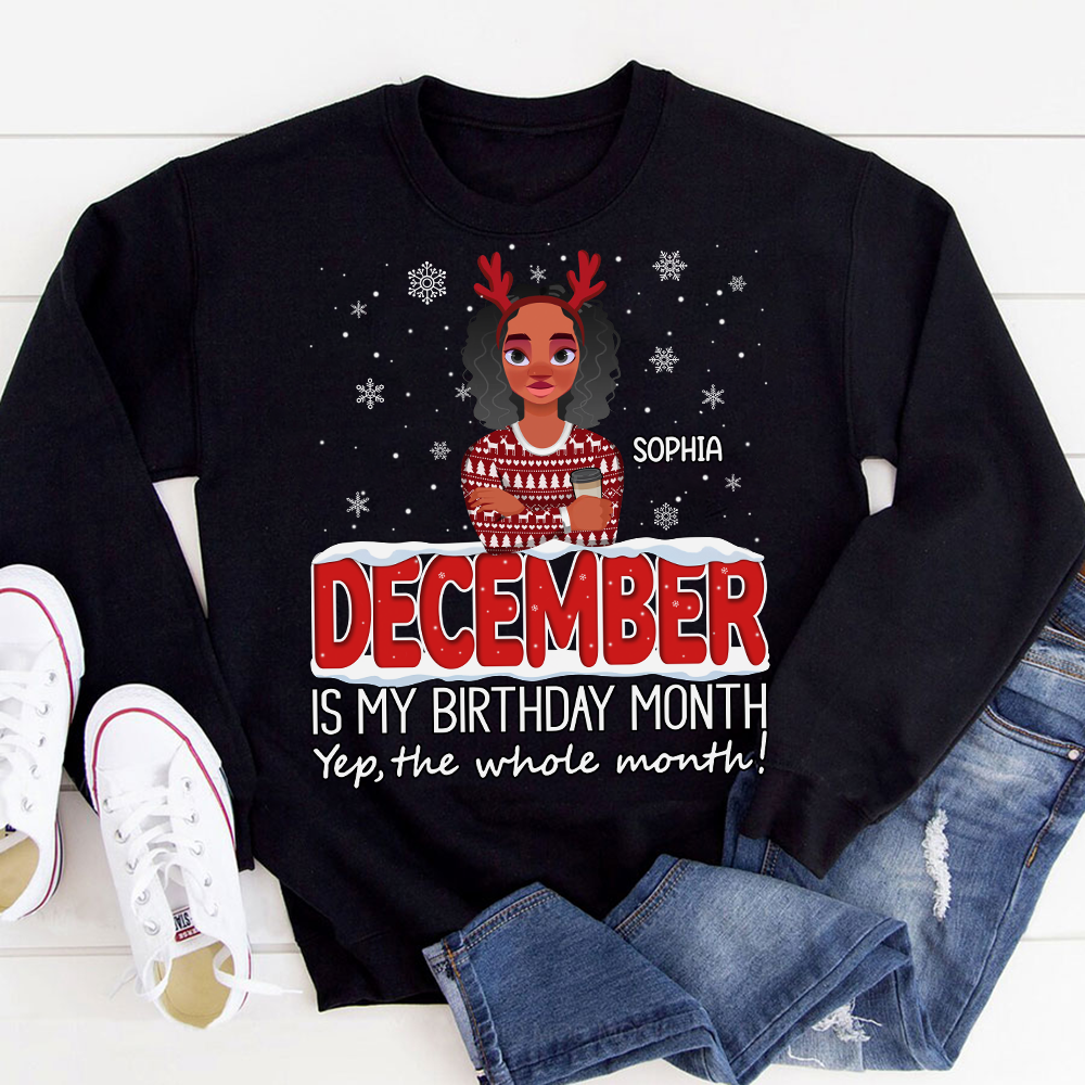 December Birthday Shirt, Custom Birthday Shirt, Queen Was Born In December Birthday Shirts For Woman
