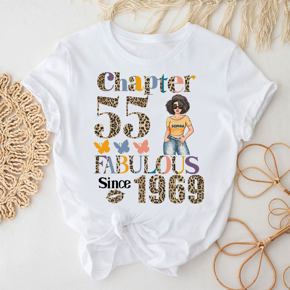 Chapter 55, Fabulous Since 1969 55th Birthday Unique T Shirt For Woman, Custom Birthday Shirt, Her Gifts For 55 Years Old , Turning 55 Birthday Cotton Shirt - YPT-HCT