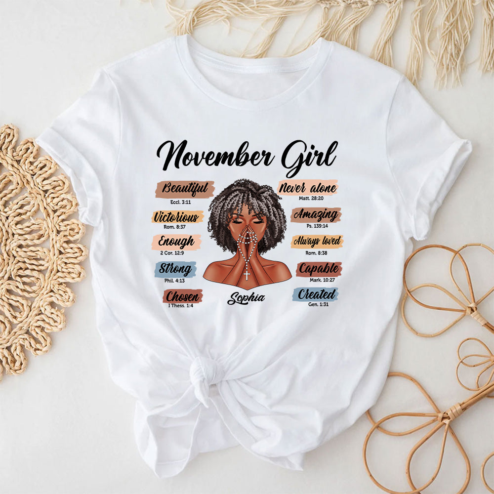 November Birthday Shirt, Custom Birthday Shirt, Queen Was Born In November, November Birthday Shirts For Woman, November Birthday Gifts
