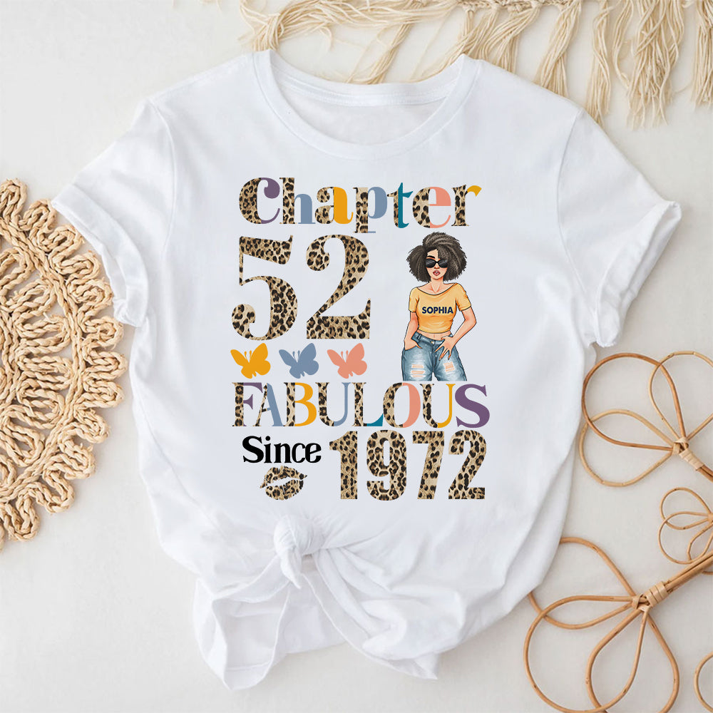 Chapter 52, Fabulous Since 1972 52nd Birthday Unique T Shirt For Woman, Custom Birthday Shirt, Her Gifts For 52 Years Old , Turning 52 Birthday Cotton Shirt - YPT-HCT