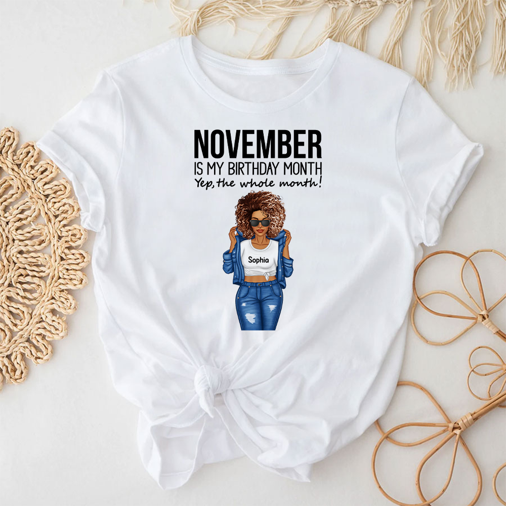 November Birthday Shirt, Custom Birthday Shirt, November Birthday Shirts For Woman, Novemer is my birthday month