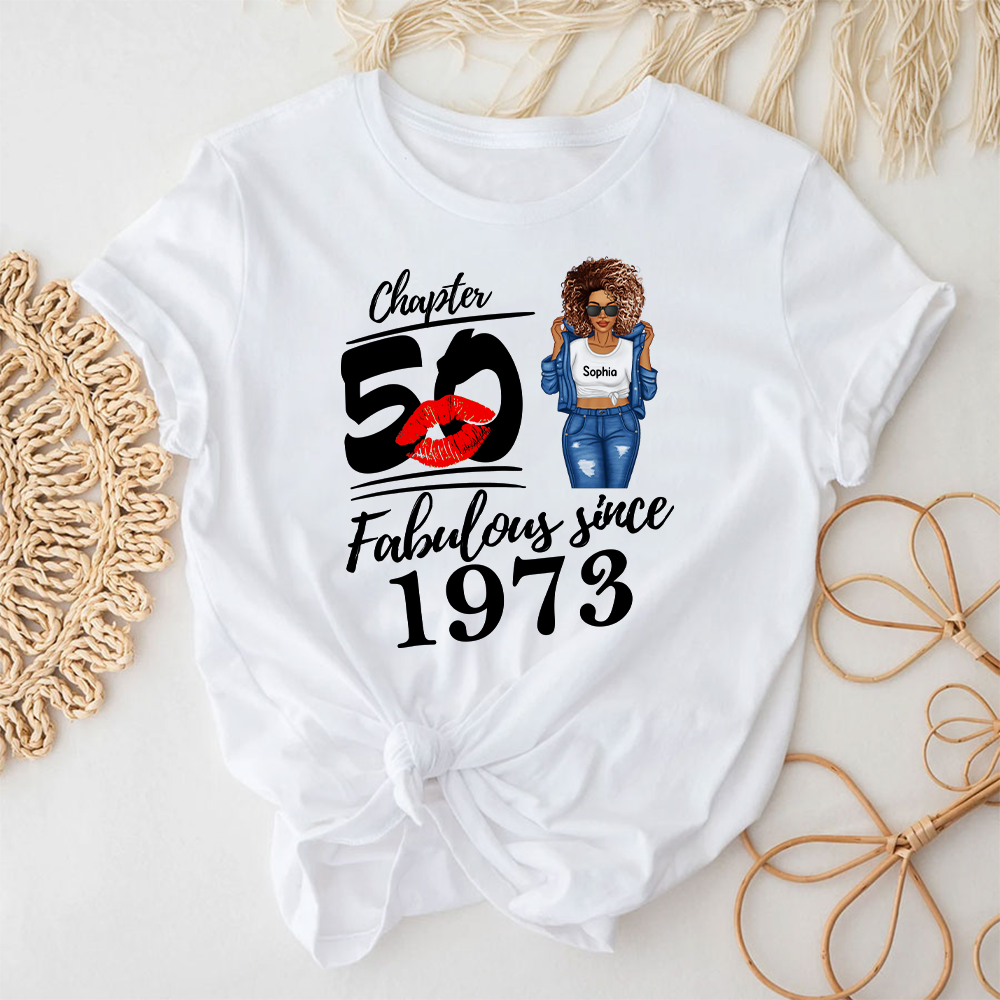 50th Birthday Shirts, Custom Birthday Shirts, Turning 50 Shirt, Gifts For Women Turning 50, 50 And Fabulous Shirt, 1973 Shirt