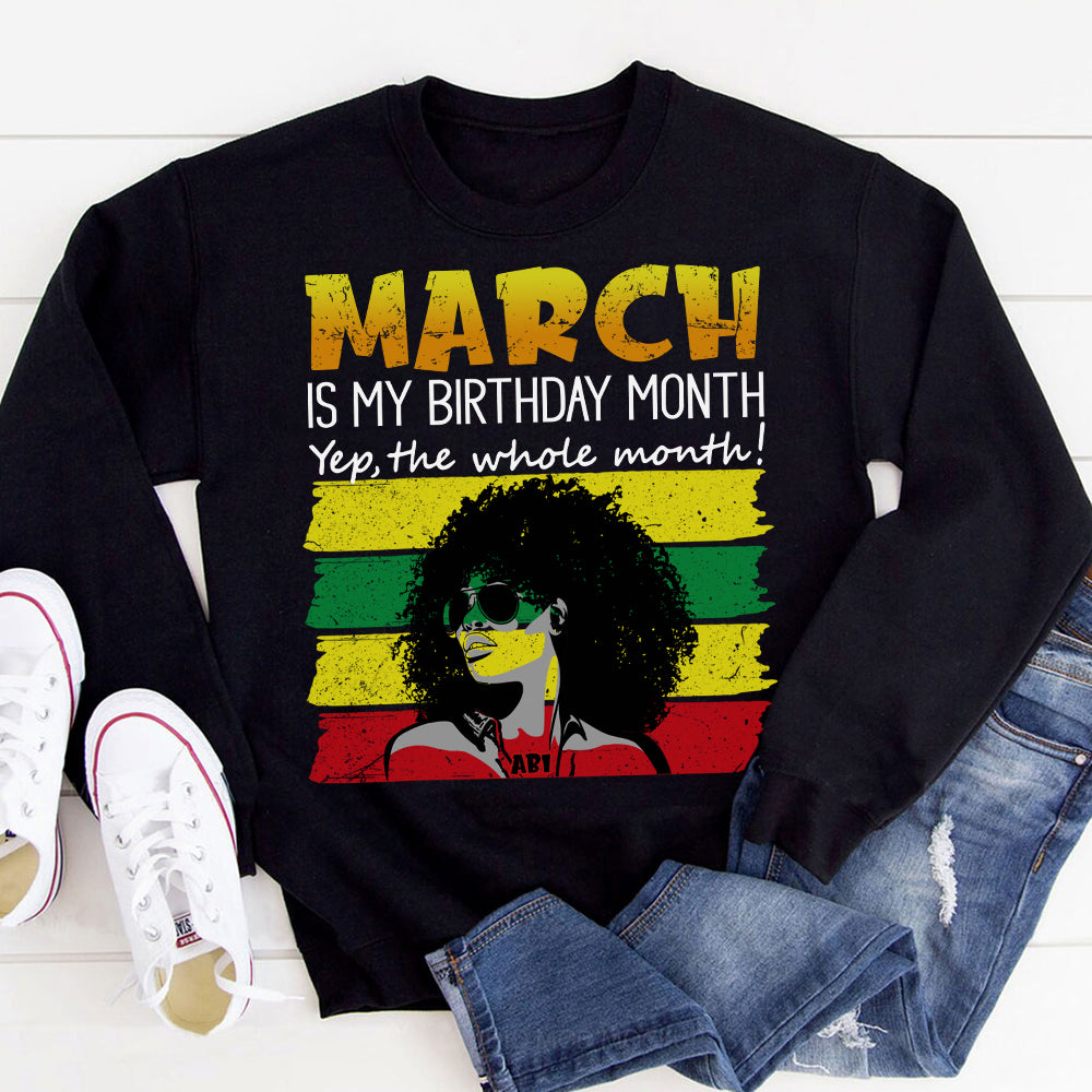 Custom Birthday Shirt, March Birthday Shirts For Woman, March Birthday Gifts
