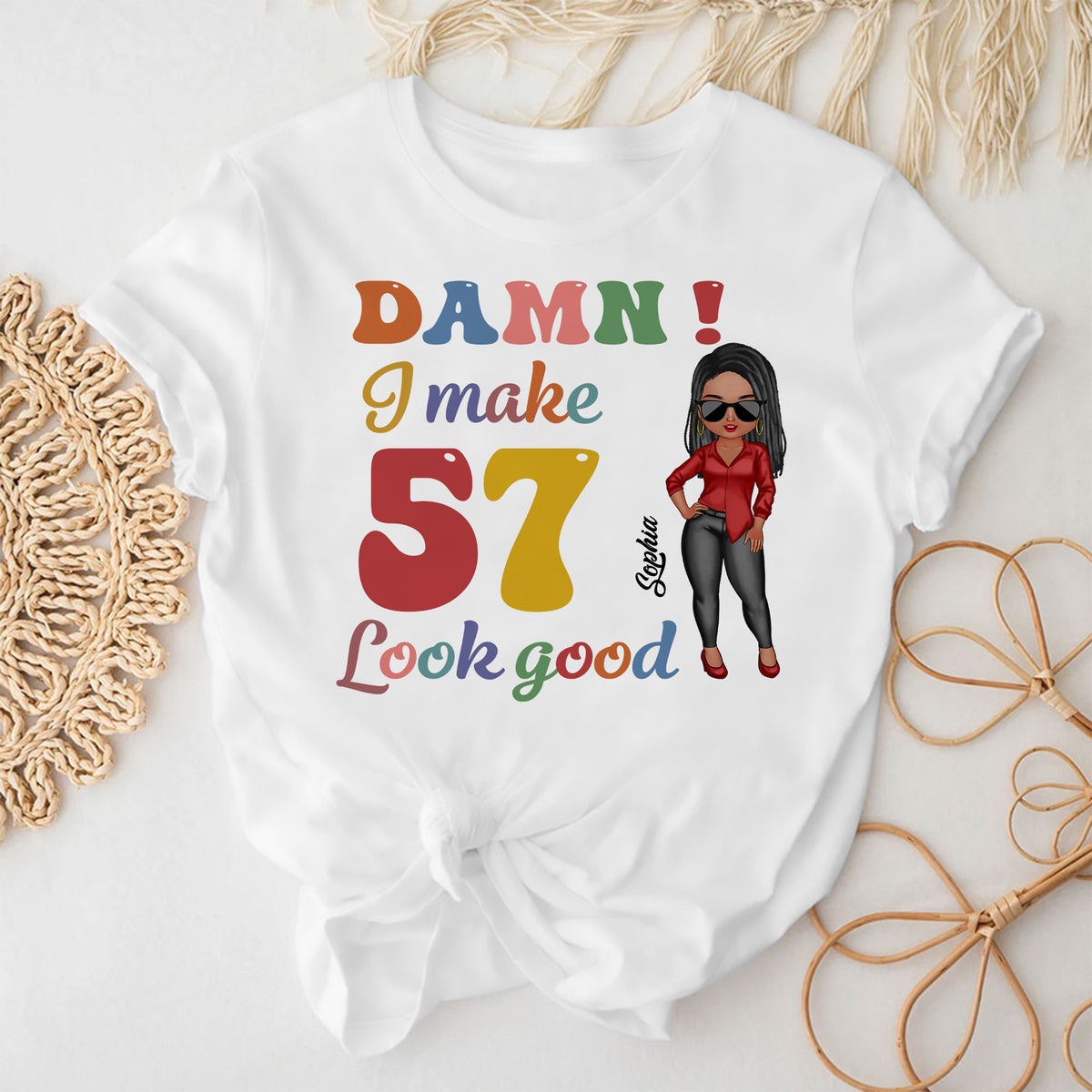 57th Birthday Shirts, Custom Birthday Shirts, Turning 57 Shirt, Gifts For Women Turning 57, 57 And Fabulous Shirt, 1967 Shirt - ALK