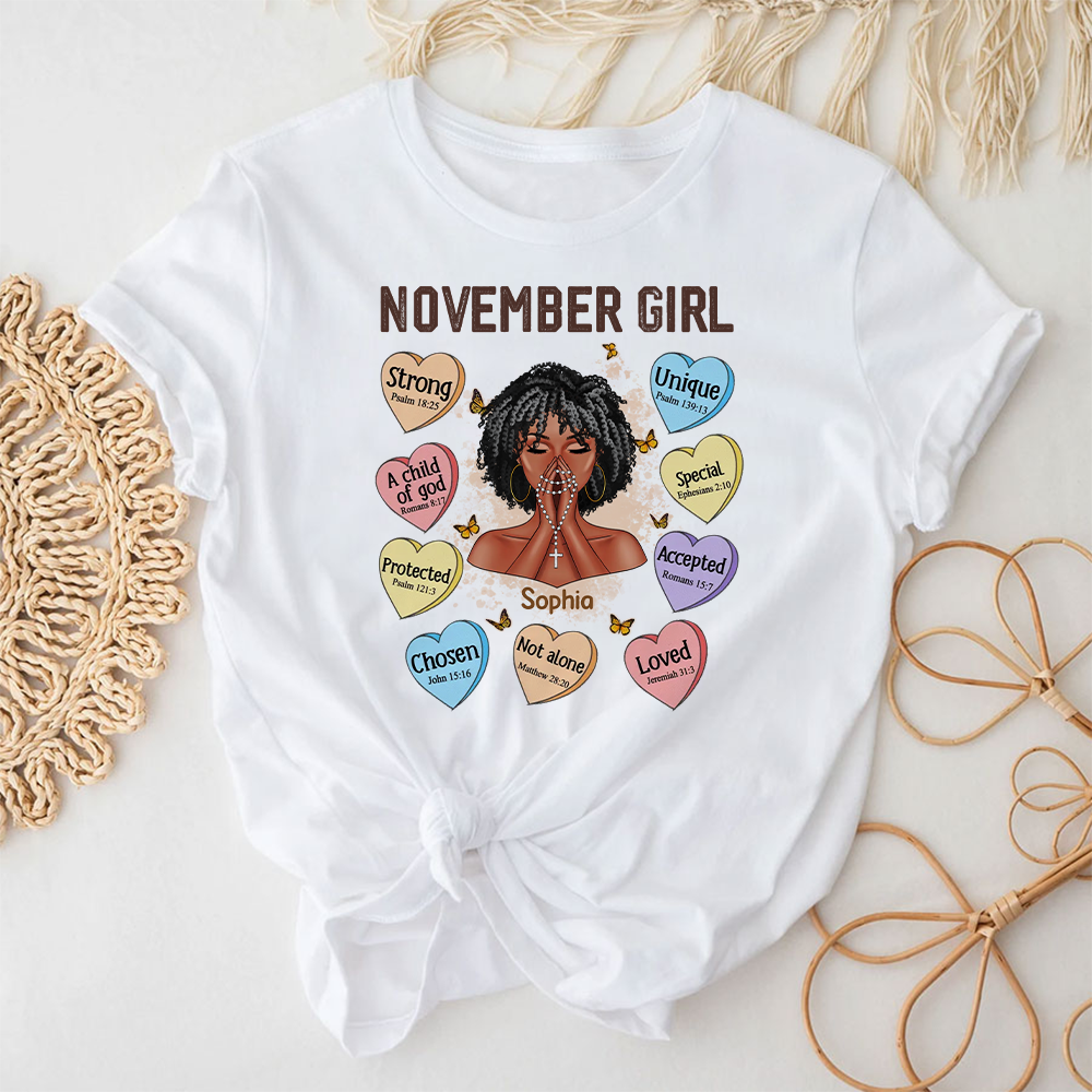 November Birthday Shirt, Custom Birthday Shirt, Queen Was Born In November, November Birthday Shirts For Woman, November Birthday Gifts