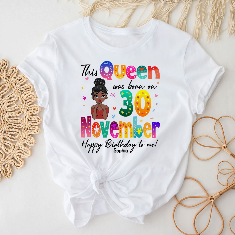 November Birthday Shirt, Custom Birthday Shirt, Queen Was Born In November, November Birthday Shirts For Woman, November Birthday Gifts