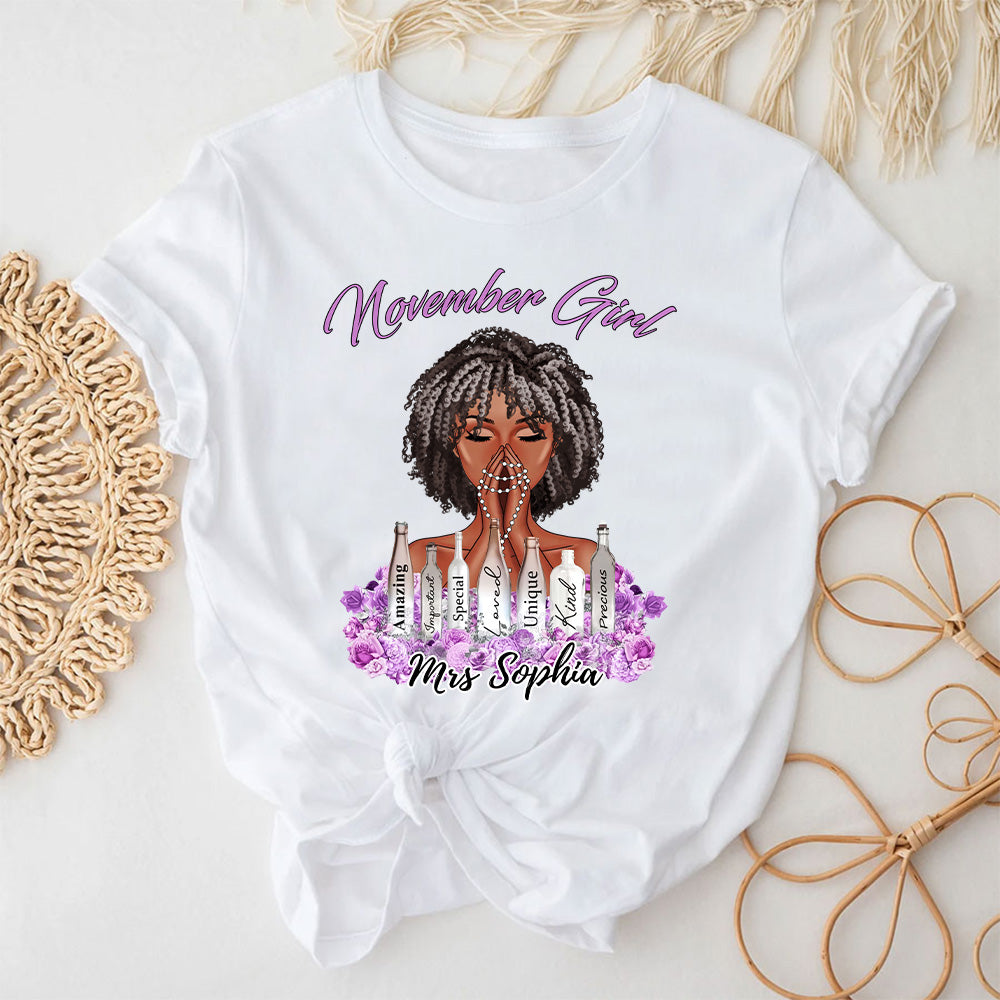 November Birthday Shirt, Custom Birthday Shirt, Queen Was Born In November, November Birthday Shirts For Woman, November Birthday Gifts