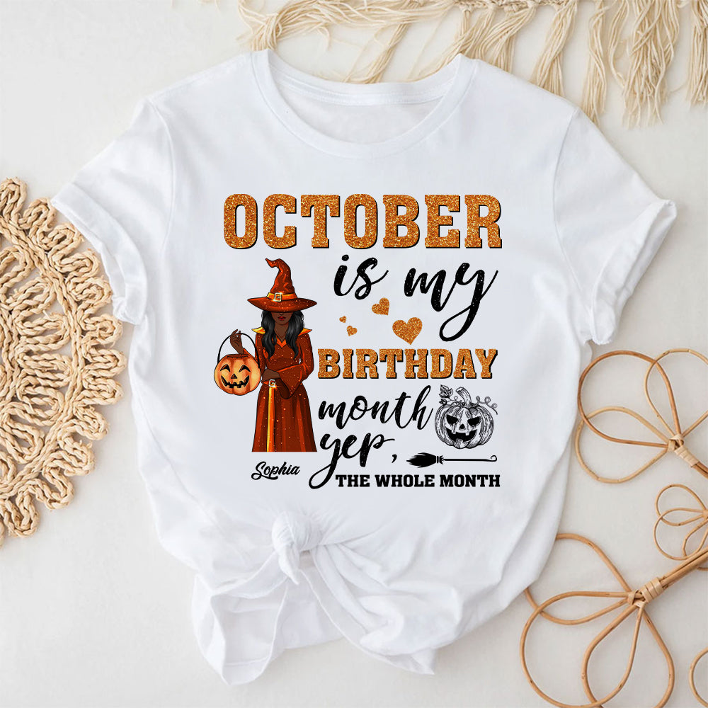 Personalized October Birthday Shirt, Custom Birthday Shirt, Queens are Born In October, October Birthday Shirts For Woman, October Birthday Gifts-YPT-ALK