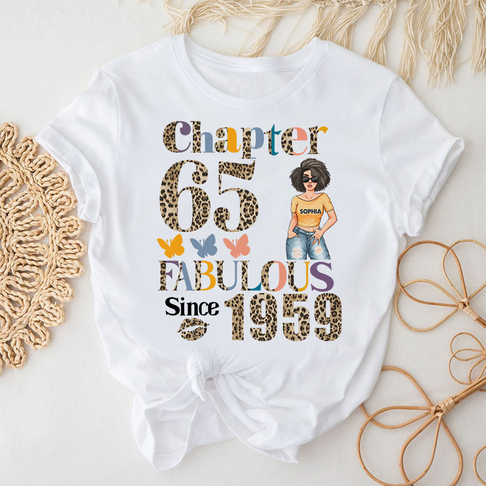 Chapter 65, Fabulous Since 1959 65th Birthday Unique T Shirt For Woman, Custom Birthday Shirt, Her Gifts For 65 Years Old , Turning 65 Birthday Cotton Shirt - YPT-HCT
