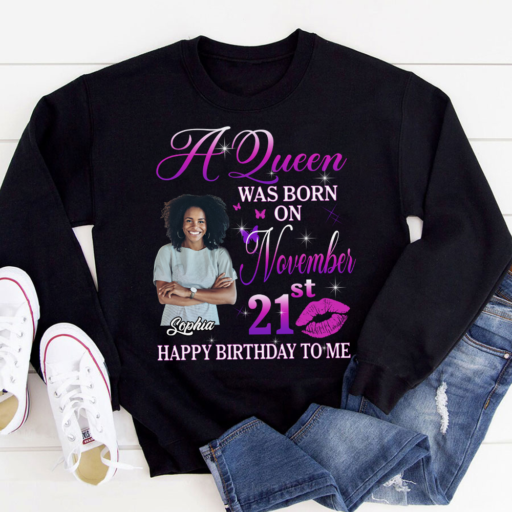 November Birthday Shirt, Custom Birthday Shirt, Queen Was Born In November Birthday Shirts For Woman