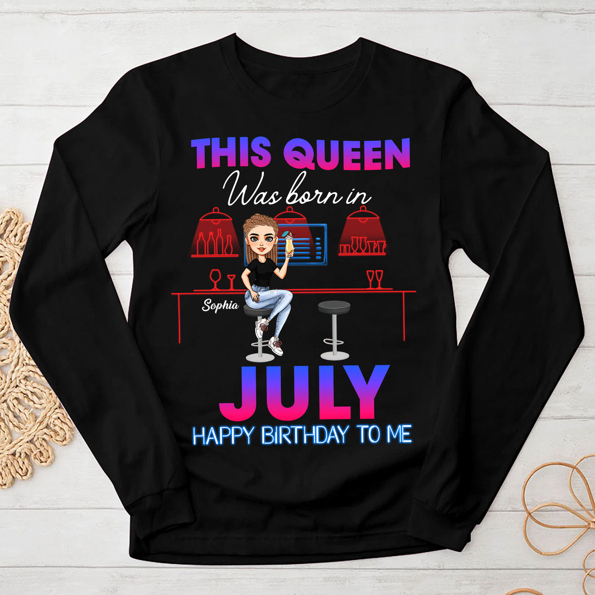 Custom July Birthday Shirt For Woman, Queens Are Born In July Gifts, Melanin Afro Woman Shirt, Black Girl Tee, Afro Queen Gift-YPT-HMT