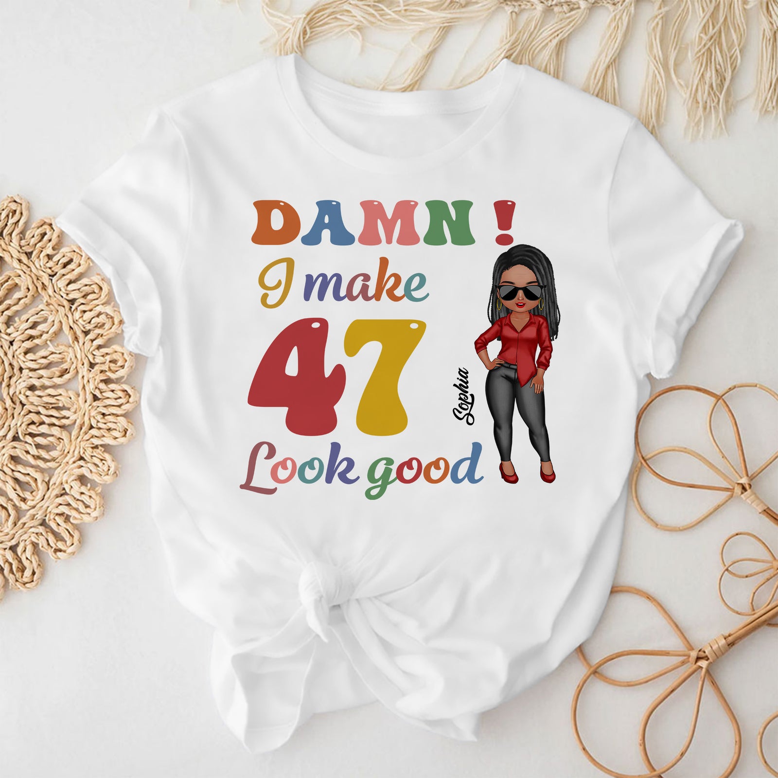 47th Birthday Shirts, Custom Birthday Shirts, Turning 47 Shirt, Gifts For Women Turning 47, 47 And Fabulous Shirt, 1977 Shirt - ALK