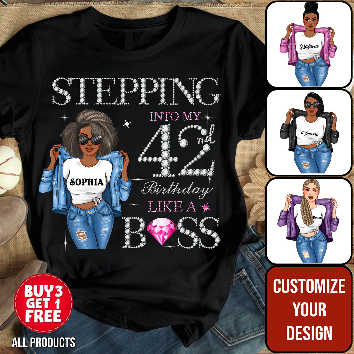 42nd Birthday Shirts For Her, Personalised 42nd Birthday Gifts, 42 And Fabulous Shirt, 42nd Birthday Shirt Ideas, Gift Ideas 42nd Birthday Woman-YPT-HMT