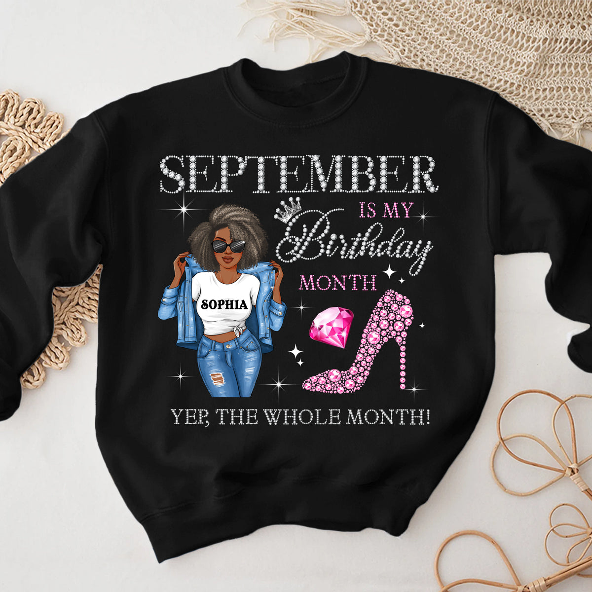 September Birthday Shirt, Custom Birthday Shirt, Queens Born In September, September Birthday Shirts For Woman, September Birthday Gifts, September Is My Birthday Month, Yep The Whole Month-YPT-HMT