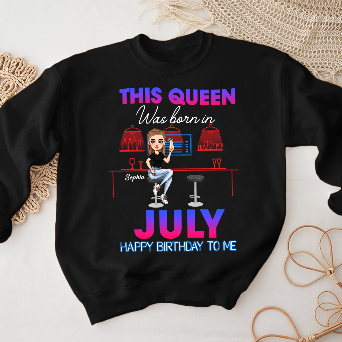 Custom July Birthday Shirt For Woman, Queens Are Born In July Gifts, Melanin Afro Woman Shirt, Black Girl Tee, Afro Queen Gift-YPT-HMT