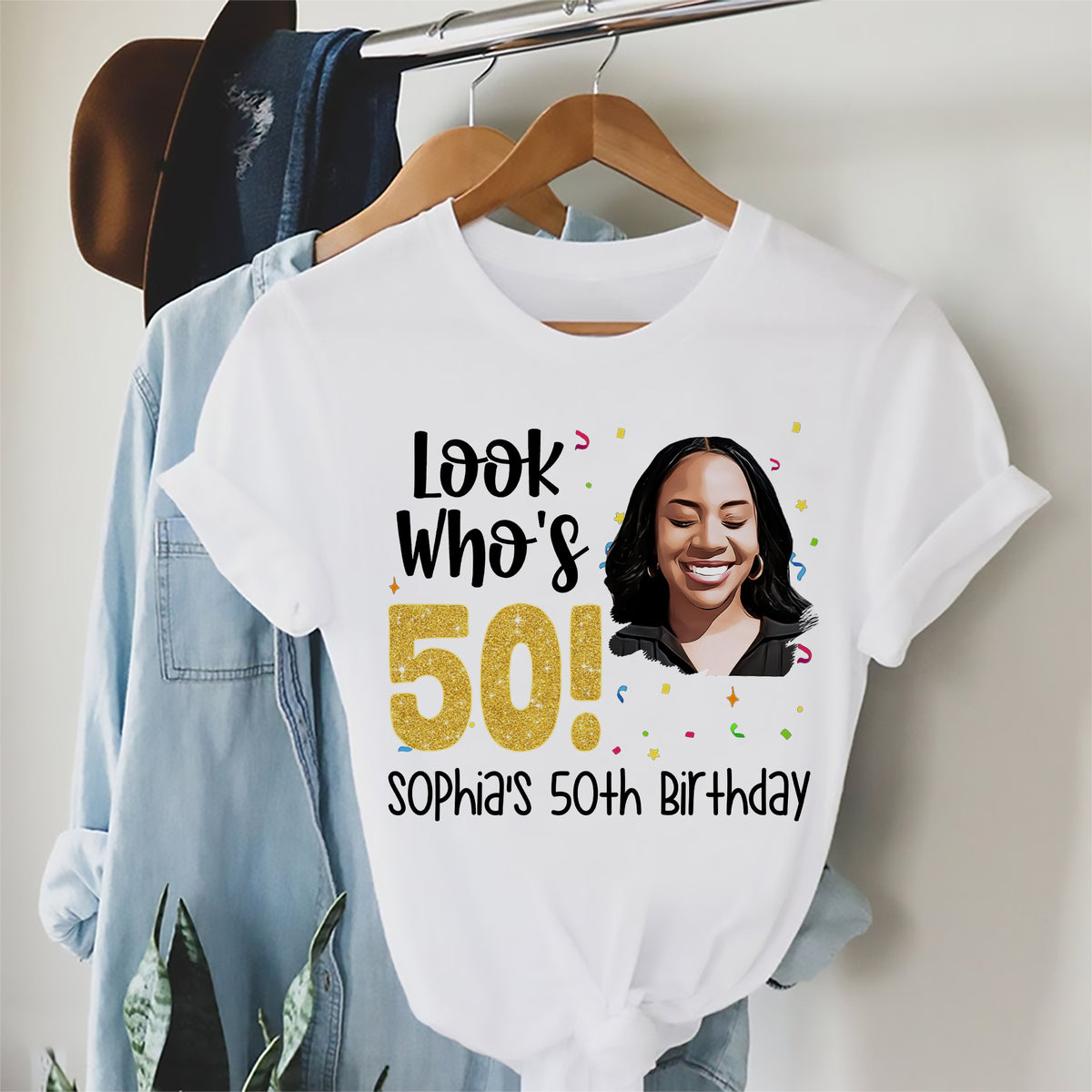 50th Birthday Shirts, Custom Birthday Shirts, Turning 50 Shirt, Gifts For Women Turning 50, 50 And Fabulous Shirt, 50th Birthday Shirts For Her-YPT-ALK