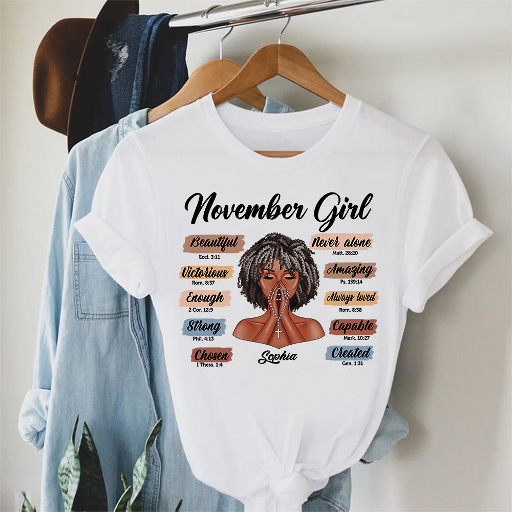November Birthday Shirt, Custom Birthday Shirt, Queen Was Born In November, November Birthday Shirts For Woman, November Birthday Gifts